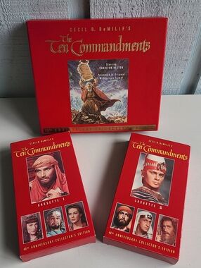 Vintage The Ten Commandments 40th Anniversary VHS Box Set